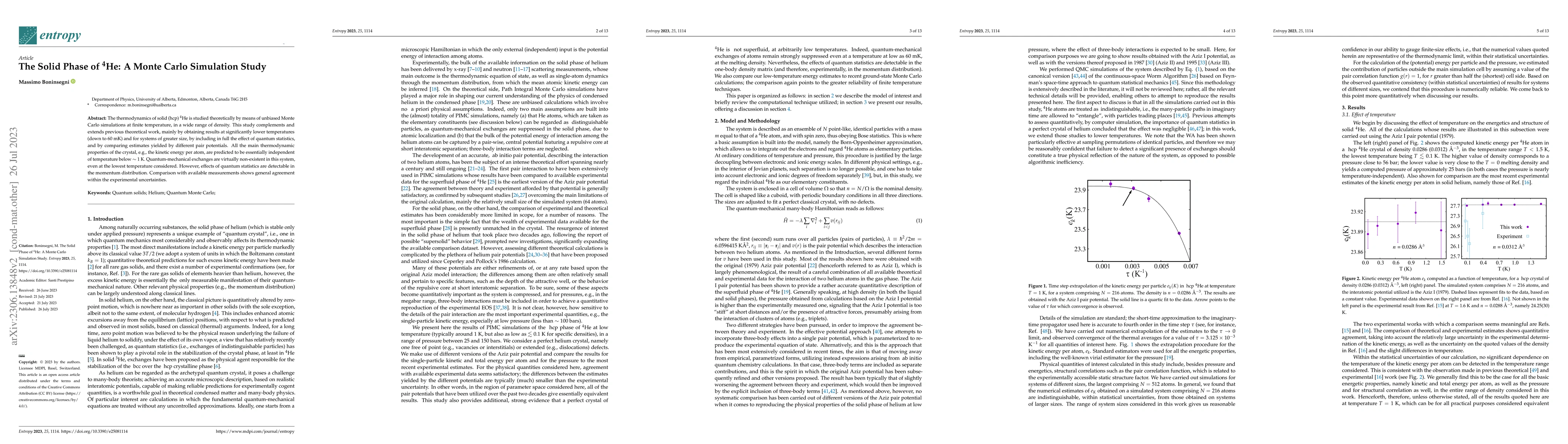 Thumbnail for The solid phase of He-4: A Monte Carlo simulation study