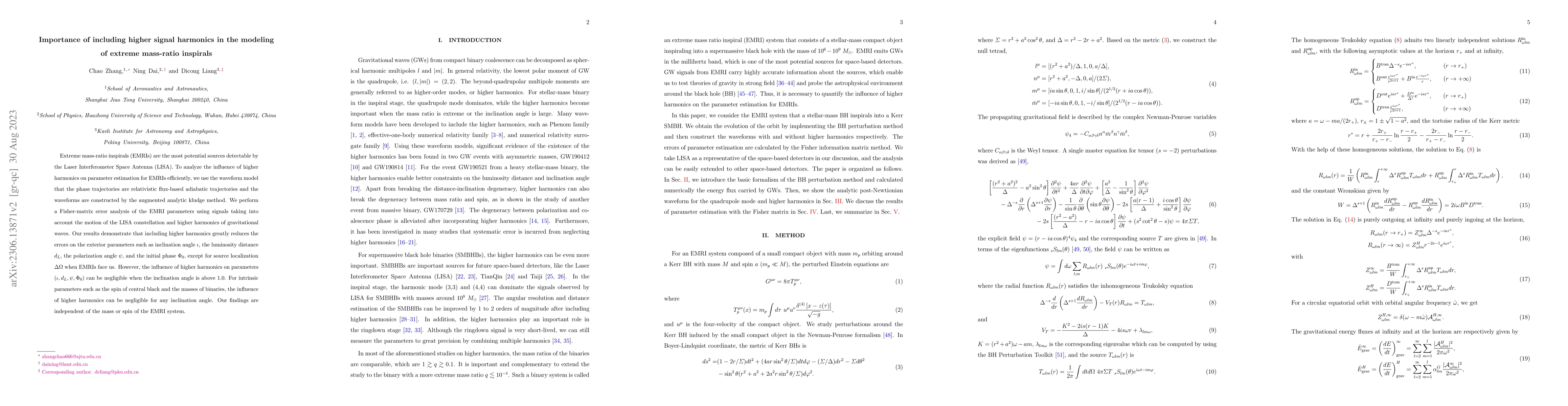 Thumbnail for Importance of including higher signal harmonics in the modeling of
  extreme mass-ratio inspirals