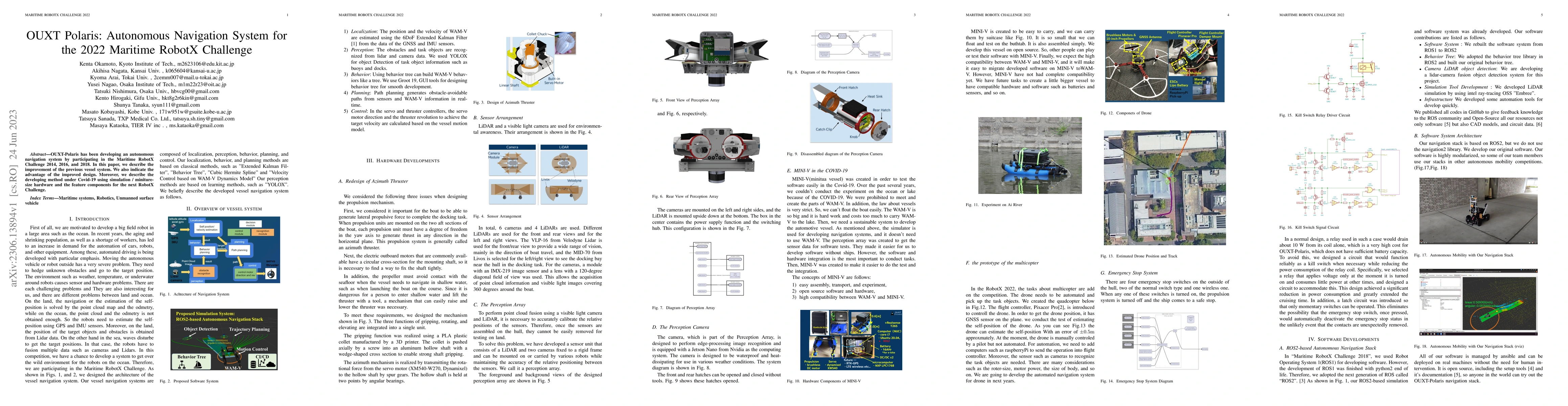 Thumbnail for OUXT Polaris: Autonomous Navigation System for the 2022 Maritime RobotX
  Challenge