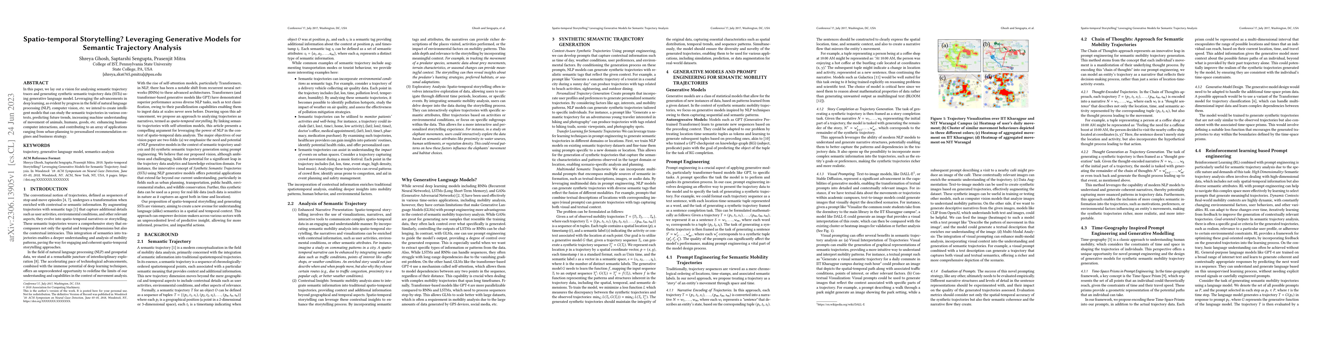 Thumbnail for Spatio-temporal Storytelling? Leveraging Generative Models for Semantic
  Trajectory Analysis