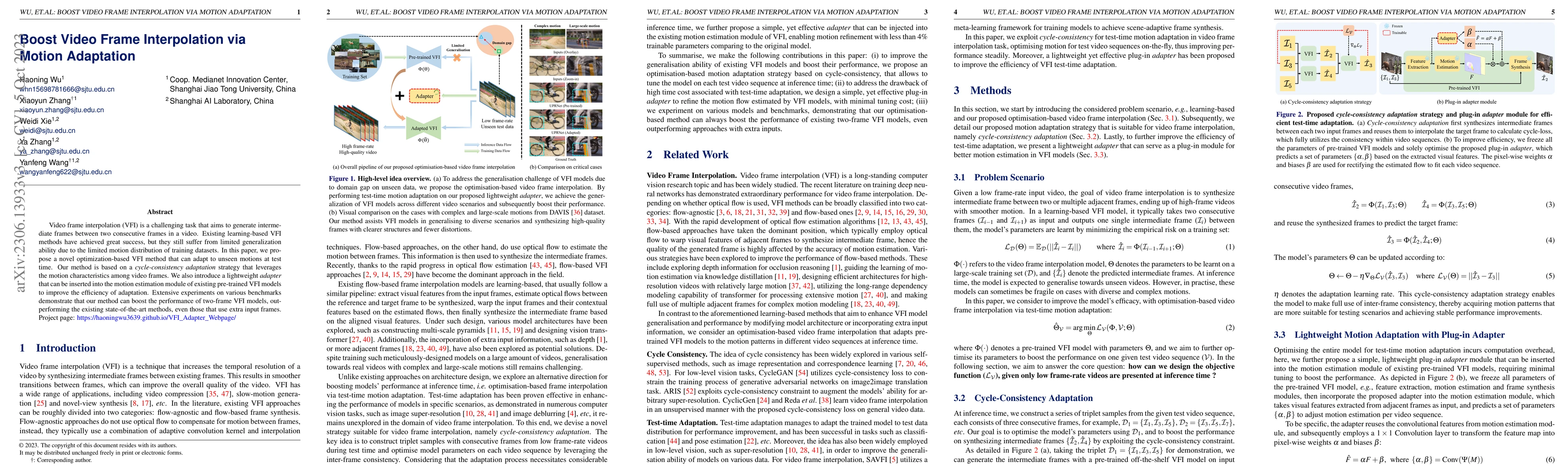 Thumbnail for Boost Video Frame Interpolation via Motion Adaptation