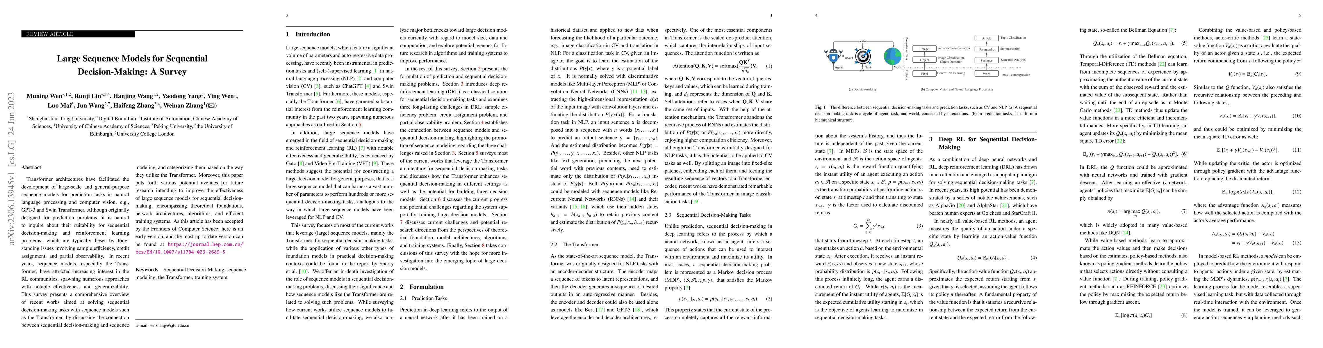 Thumbnail for Large Sequence Models for Sequential Decision-Making: A Survey