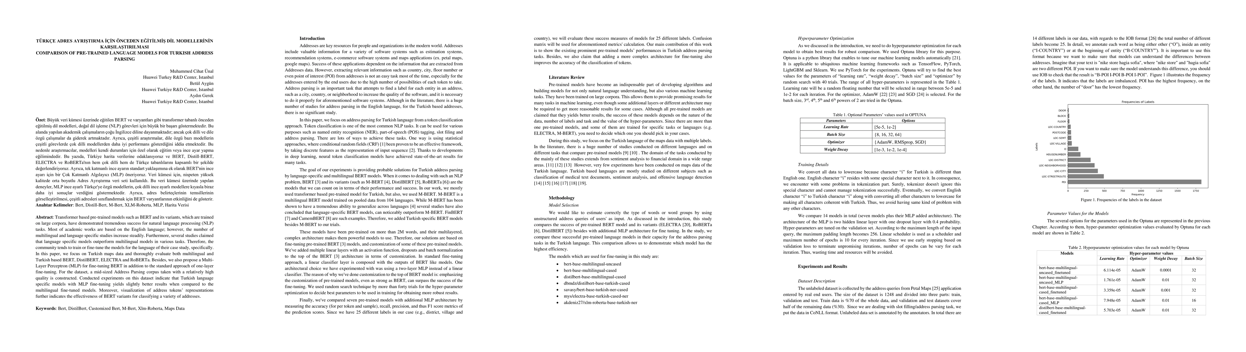Thumbnail for Comparison of Pre-trained Language Models for Turkish Address Parsing