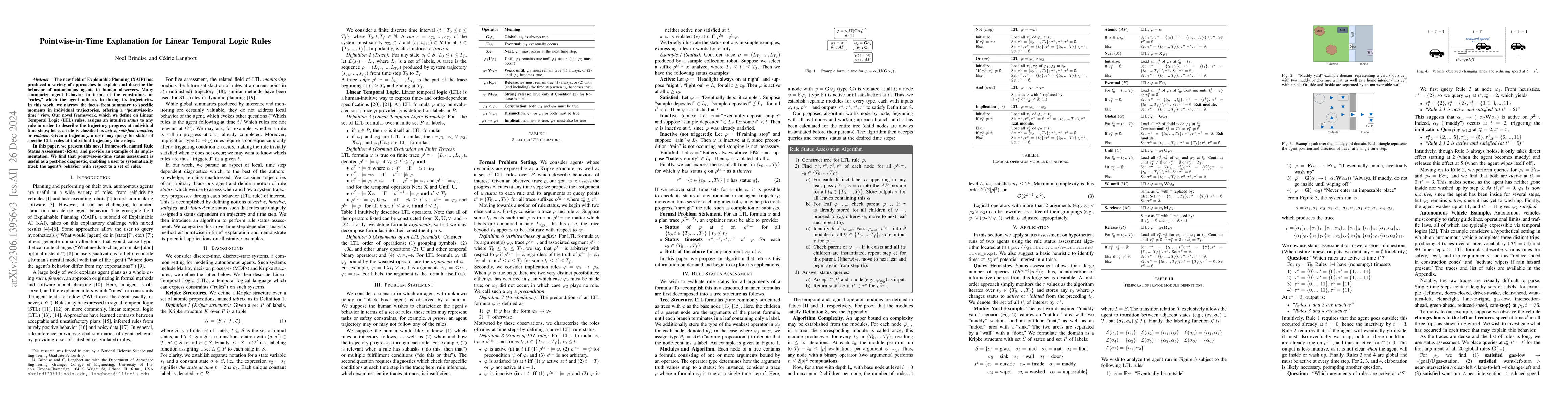 Thumbnail for Pointwise-in-Time Explanation for Linear Temporal Logic Rules