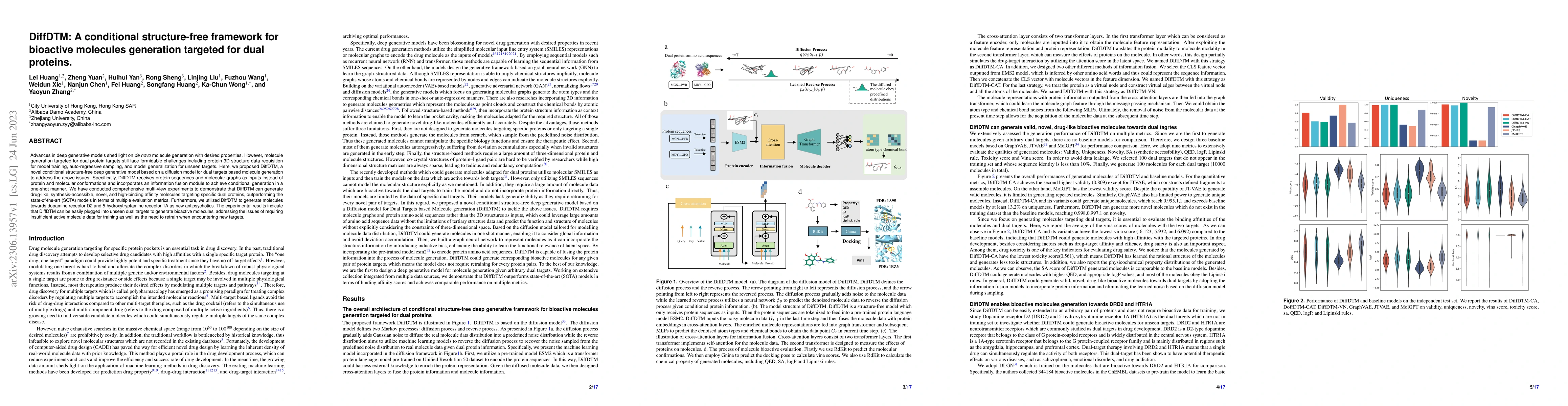 Thumbnail for DiffDTM: A conditional structure-free framework for bioactive molecules
  generation targeted for dual proteins