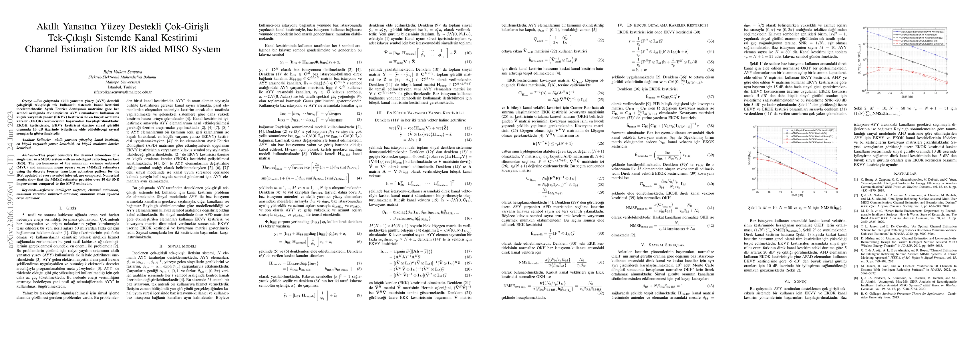 Thumbnail for Channel Estimation for RIS aided MISO System