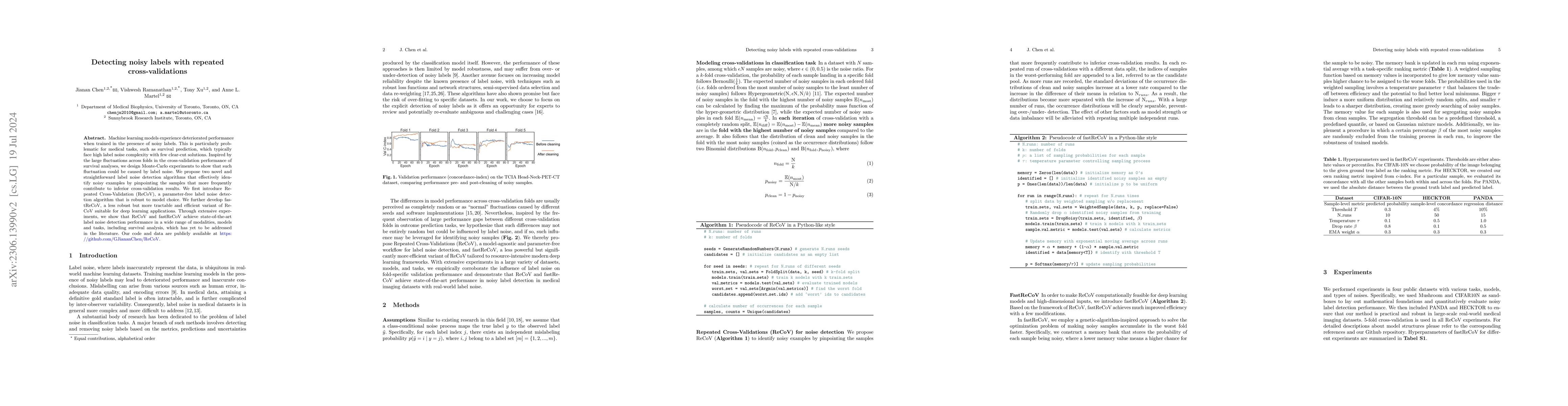 Thumbnail for Cross-Validation Is All You Need: A Statistical Approach To Label Noise
  Estimation