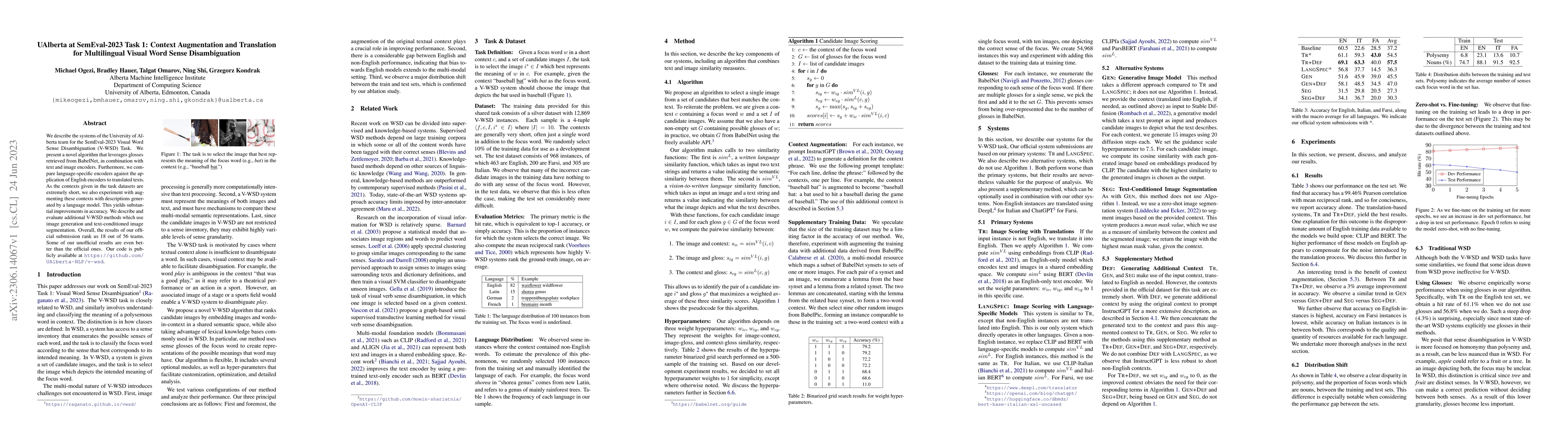 Thumbnail for UAlberta at SemEval-2023 Task 1: Context Augmentation and Translation
  for Multilingual Visual Word Sense Disambiguation