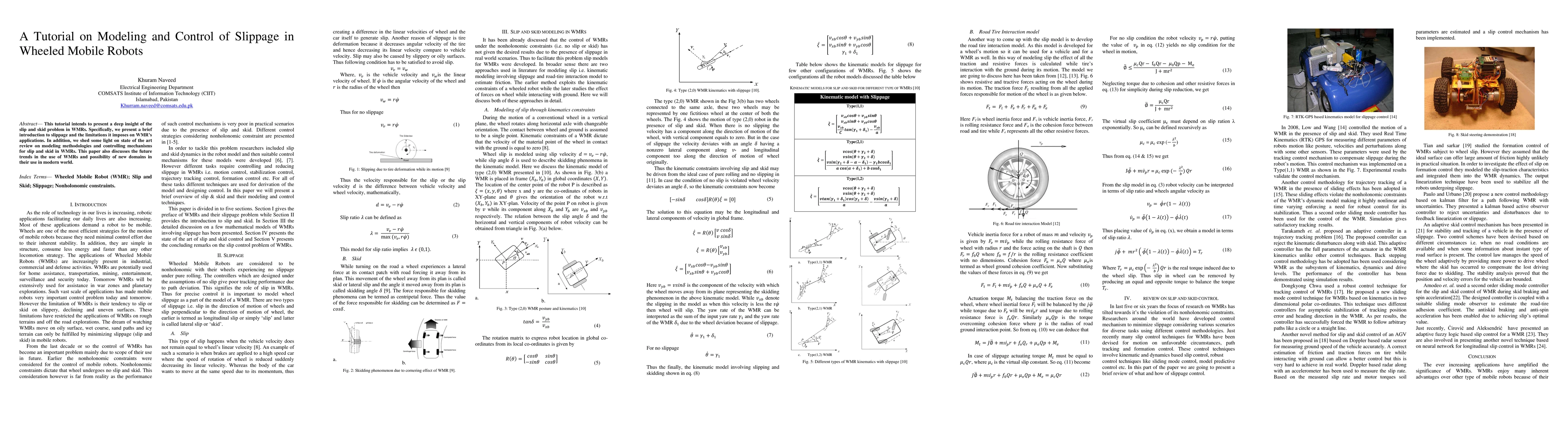 Thumbnail for A Tutorial on Modeling and Control of Slippage in Wheeled Mobile Robots