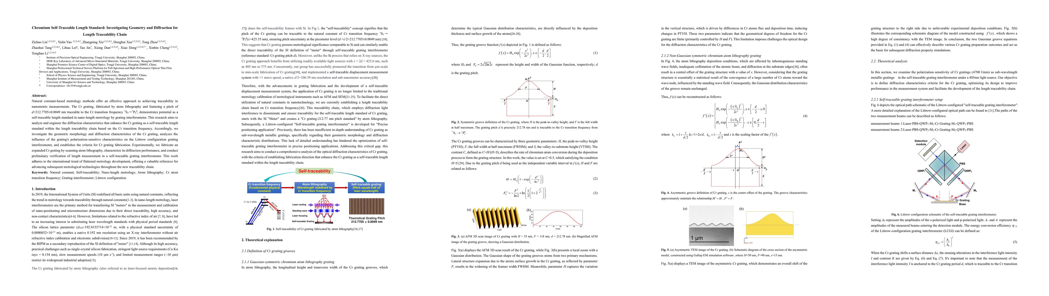 Thumbnail for Chromium Self-Traceable Length Standard: Investigating Geometry and
  Diffraction for Length Traceability Chain