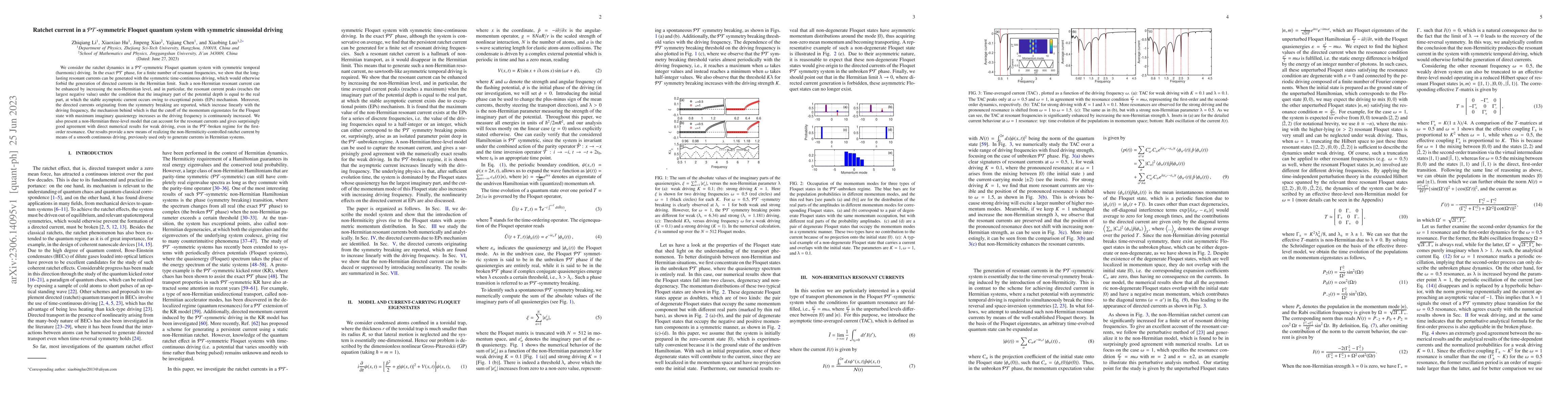 Thumbnail for Ratchet current in a $\mathcal{PT}$-symmetric Floquet quantum system
  with symmetric sinusoidal driving