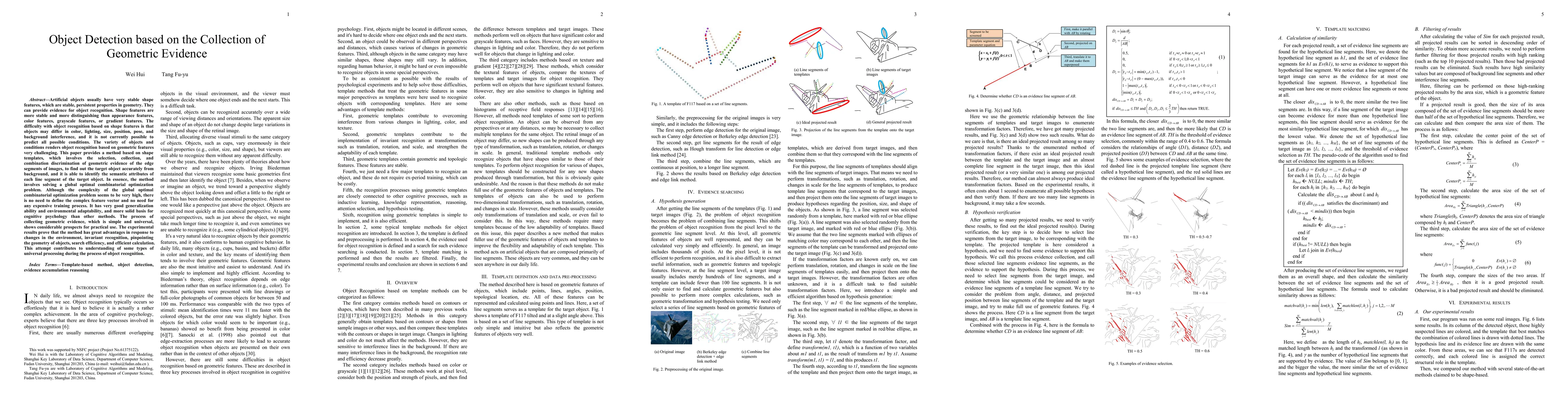 Thumbnail for Object Detection based on the Collection of Geometric Evidence