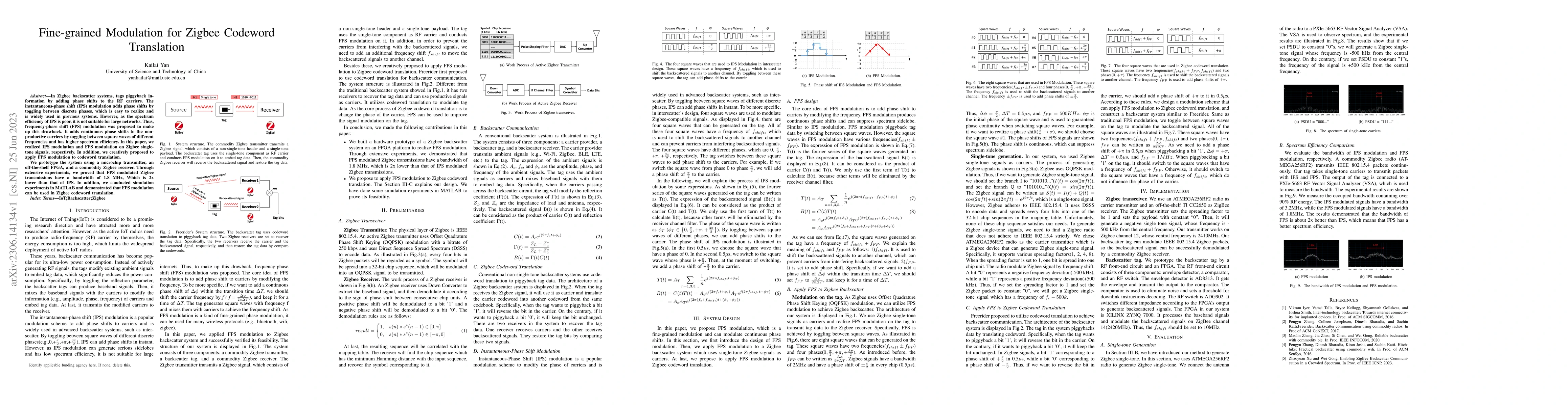 Thumbnail for Fine-grained Modulation for Zigbee Codeword Translation