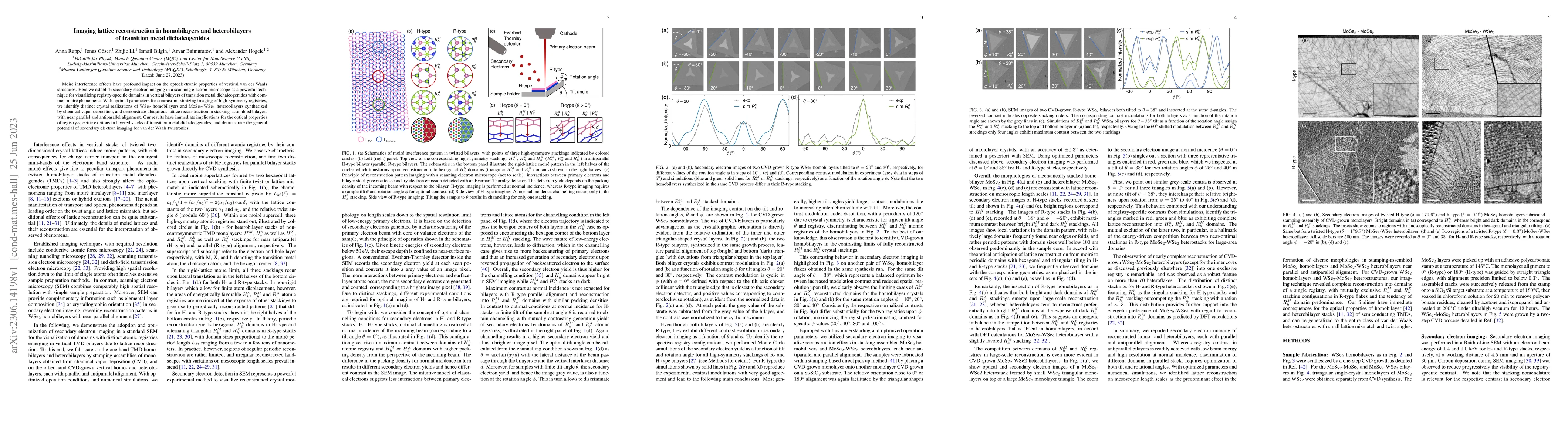 Thumbnail for Imaging lattice reconstruction in homobilayers and heterobilayers of
  transition metal dichalcogenides