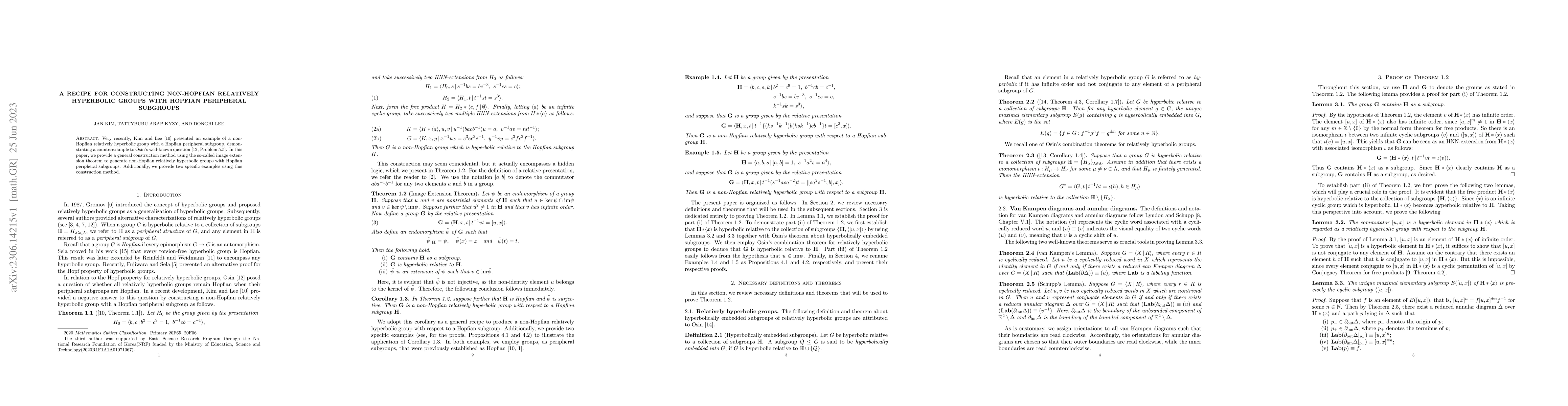 Thumbnail for A recipe for constructing non-Hopfian relatively hyperbolic groups with
  Hopfian peripheral subgroups