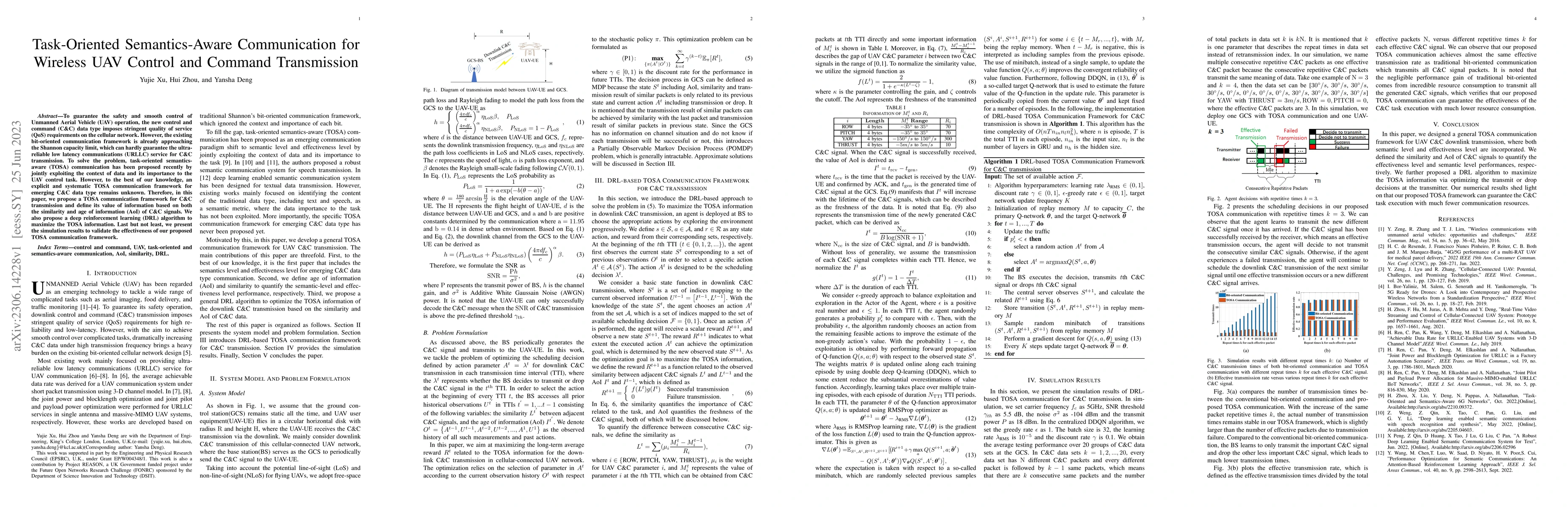 Thumbnail for Task-Oriented Semantics-Aware Communication for Wireless UAV Control and
  Command Transmission