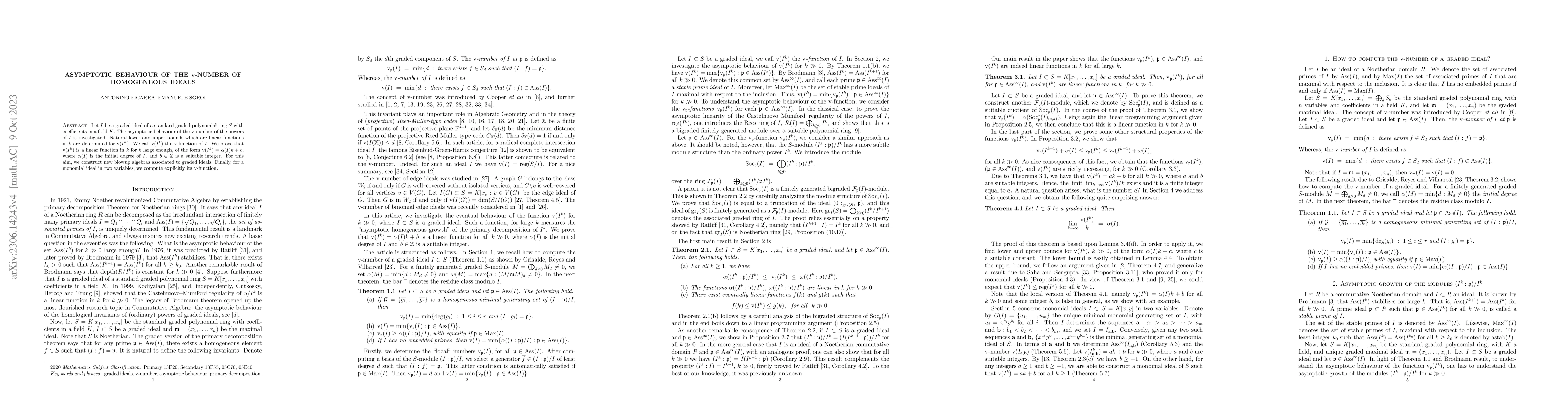 Thumbnail for Asymptotic behaviour of the $\text{v}$-number of homogeneous ideals