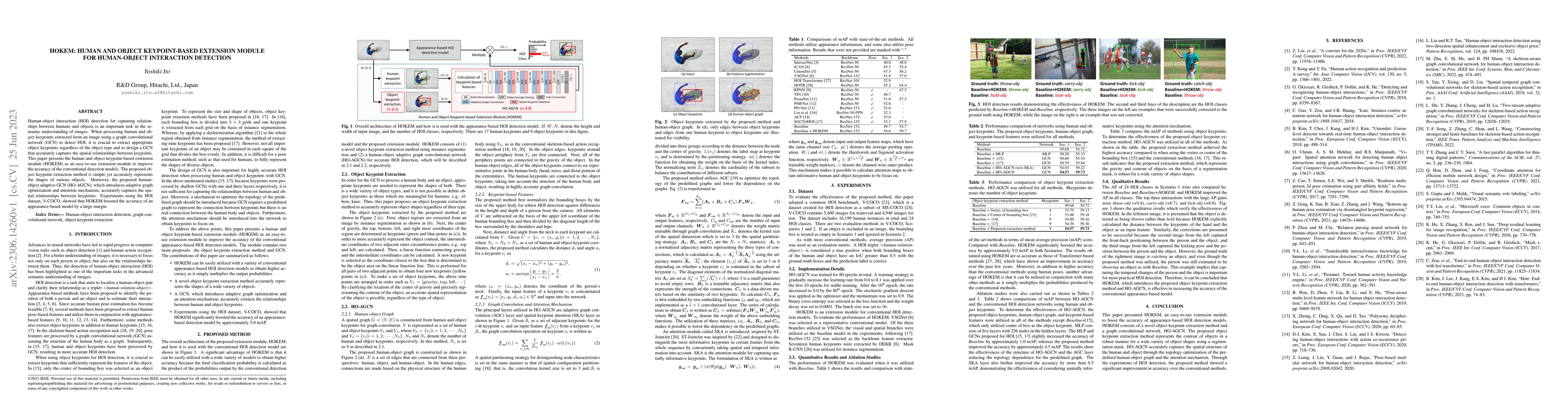Thumbnail for HOKEM: Human and Object Keypoint-based Extension Module for Human-Object
  Interaction Detection