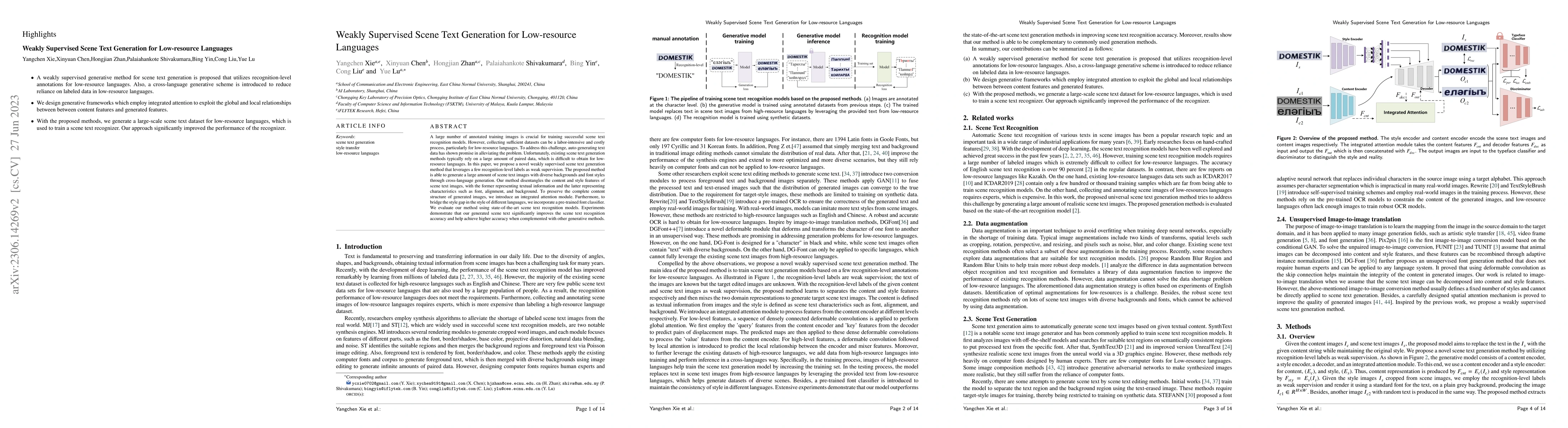 Thumbnail for Weakly Supervised Scene Text Generation for Low-resource Languages