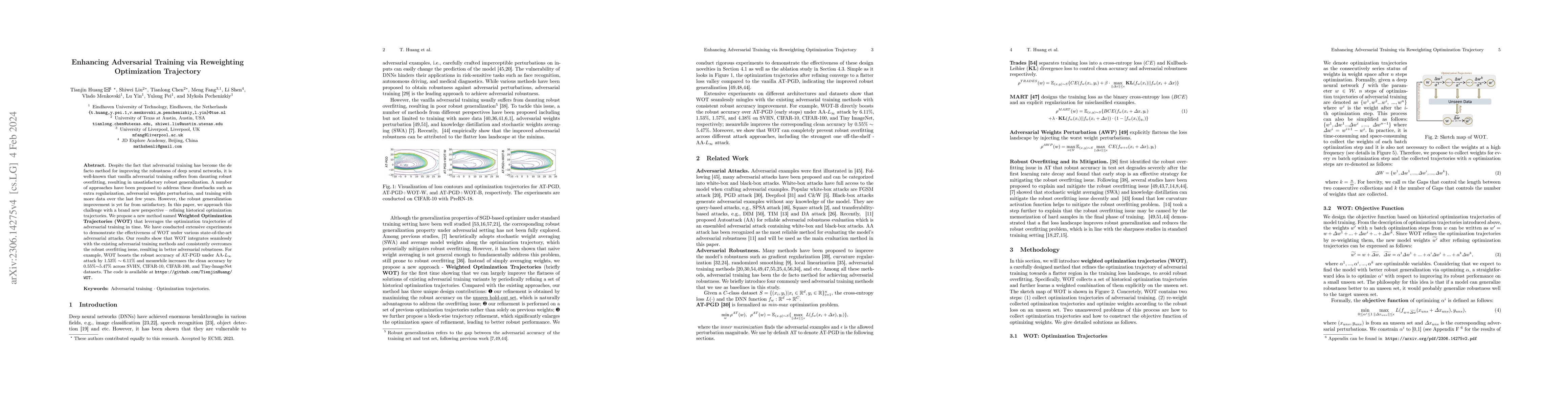 Thumbnail for Enhancing Adversarial Training via Reweighting Optimization Trajectory