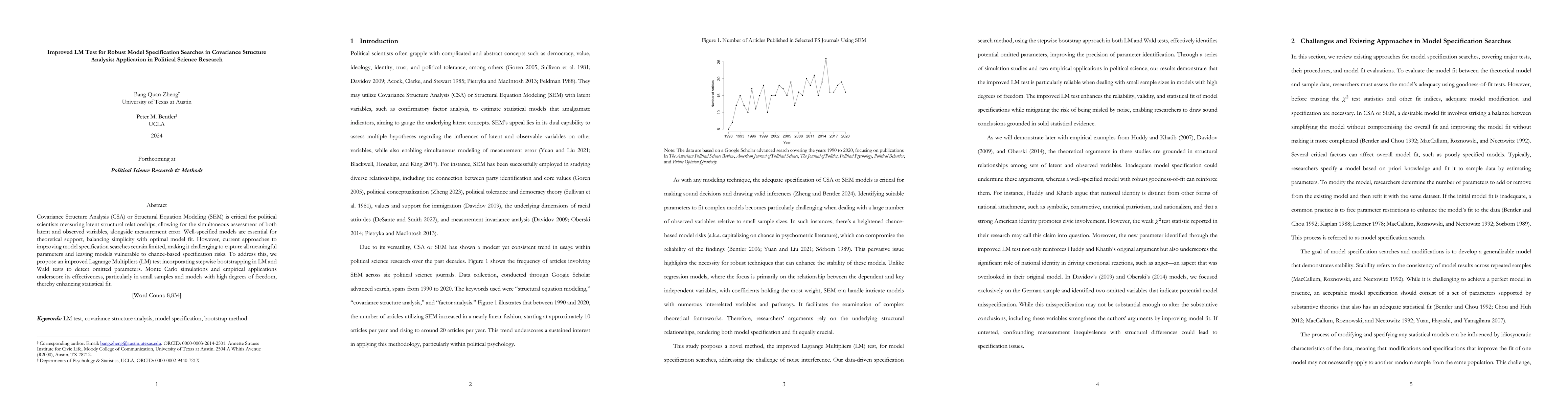 Thumbnail for Improved LM Test for Robust Model Specification Searches in Covariance
  Structure Analysis