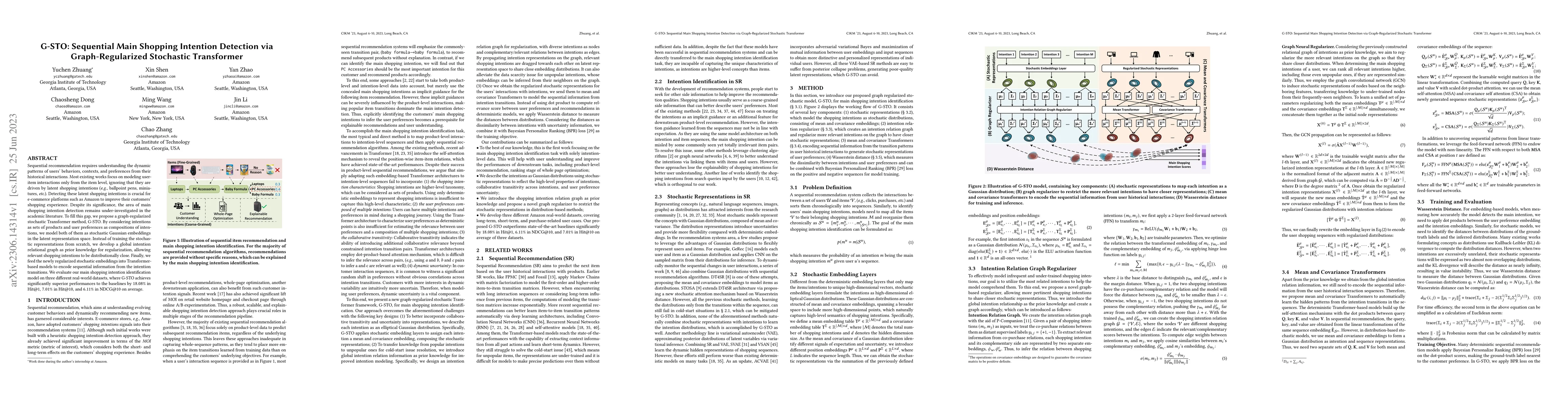 Thumbnail for G-STO: Sequential Main Shopping Intention Detection via
  Graph-Regularized Stochastic Transformer