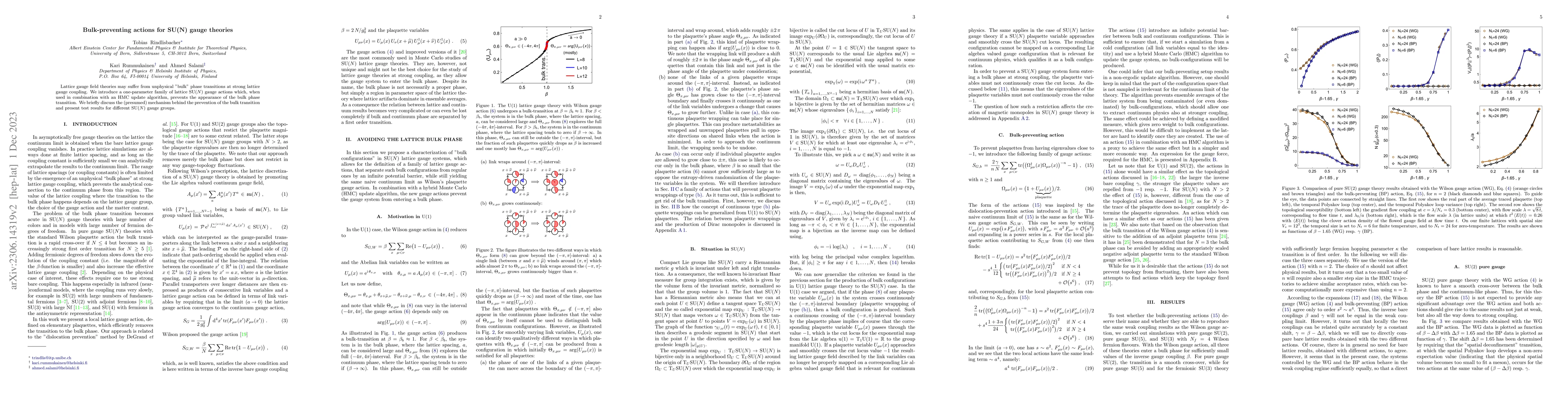 Thumbnail for Bulk-preventing actions for SU(N) gauge theories