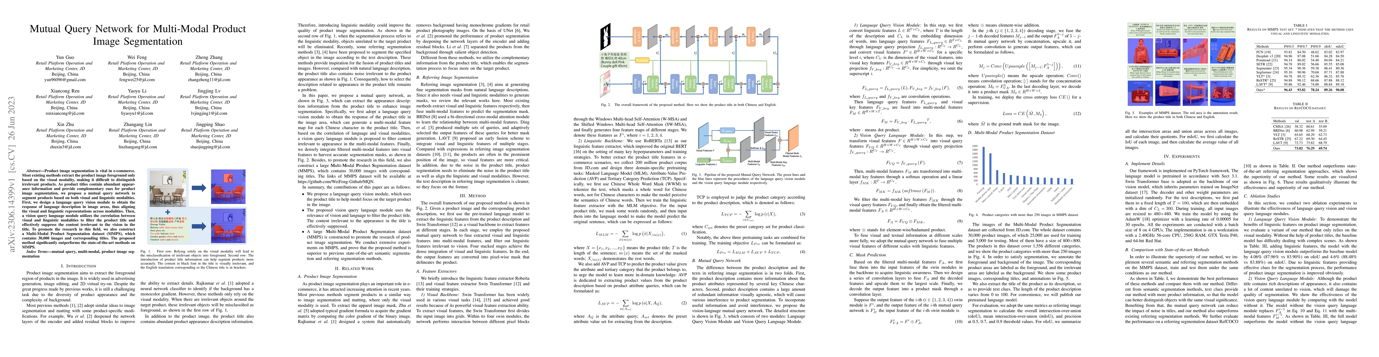 Thumbnail for Mutual Query Network for Multi-Modal Product Image Segmentation