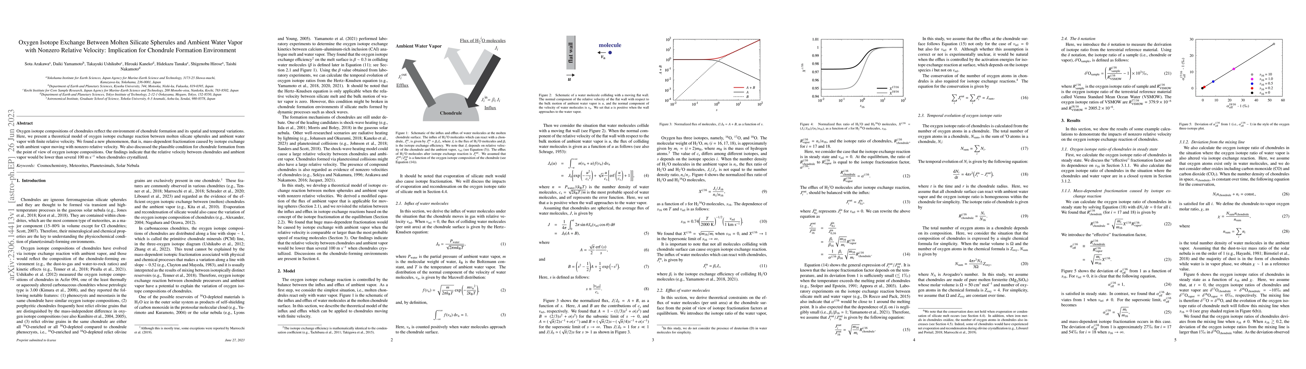 Thumbnail for Oxygen Isotope Exchange Between Molten Silicate Spherules and Ambient
  Water Vapor with Nonzero Relative Velocity: Implication for Chondrule
  Formation Environment