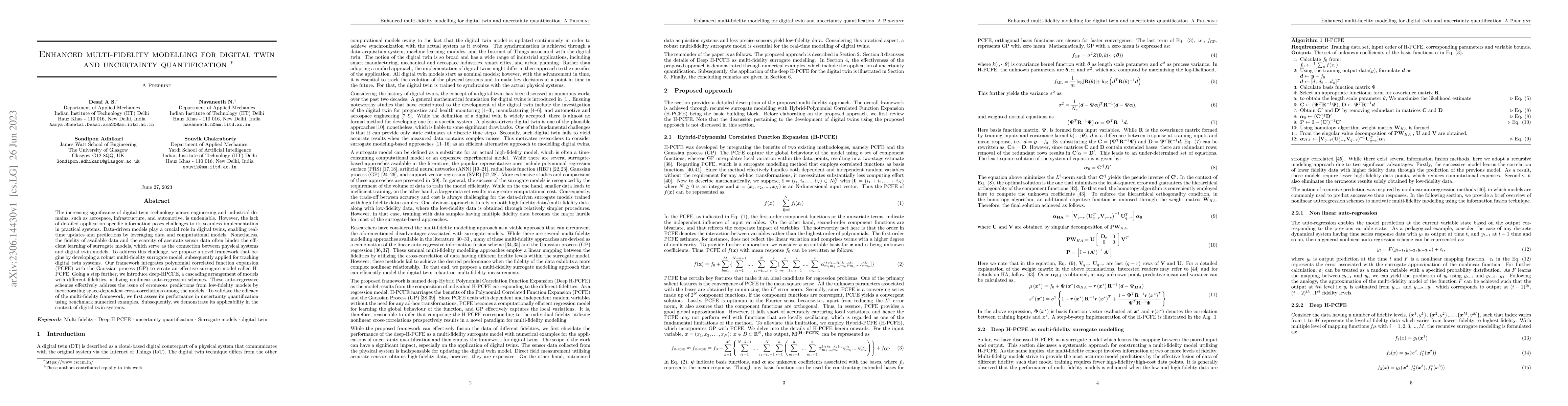 Thumbnail for Enhanced multi-fidelity modelling for digital twin and uncertainty
  quantification