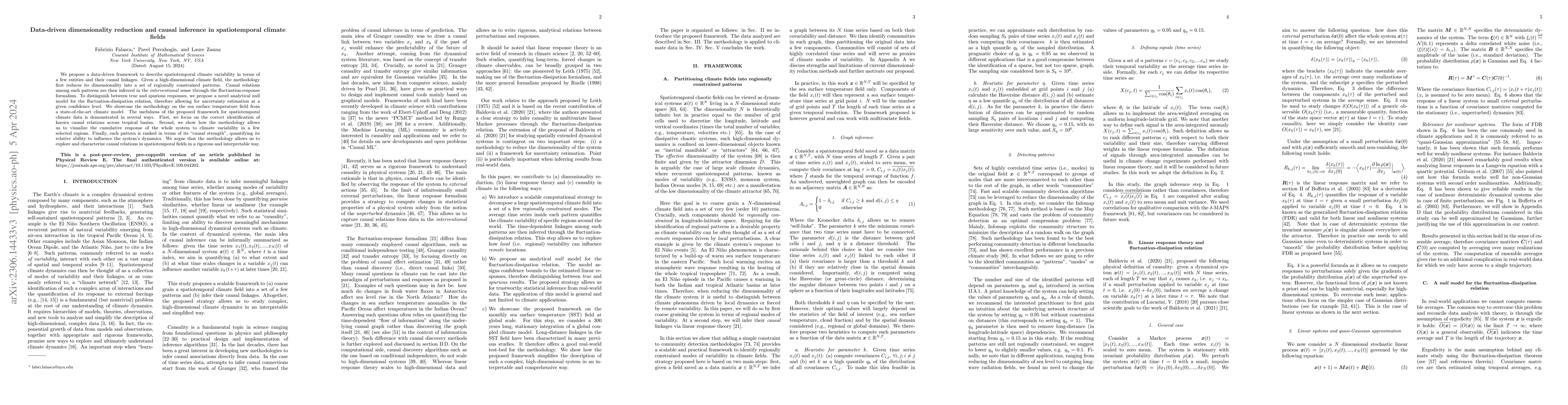 Thumbnail for A data-driven framework for dimensionality reduction and causal
  inference in climate fields