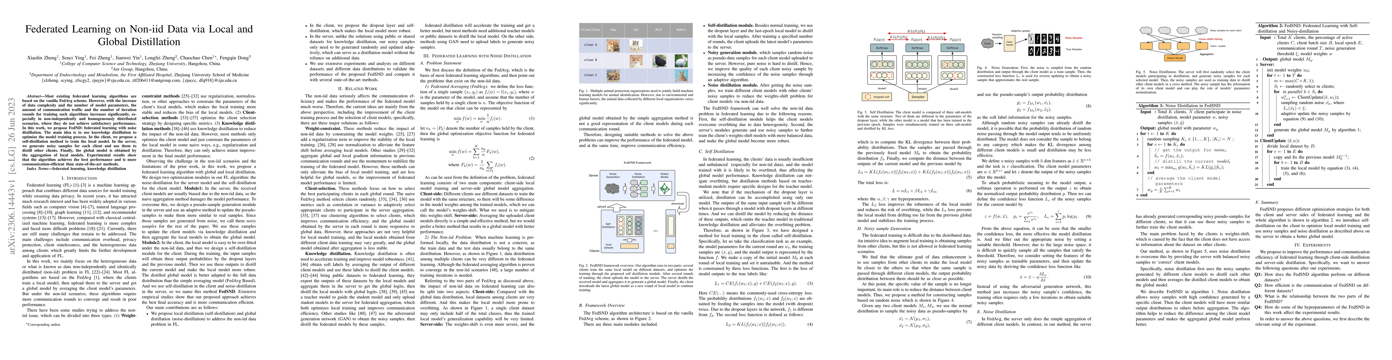 Thumbnail for Federated Learning on Non-iid Data via Local and Global Distillation