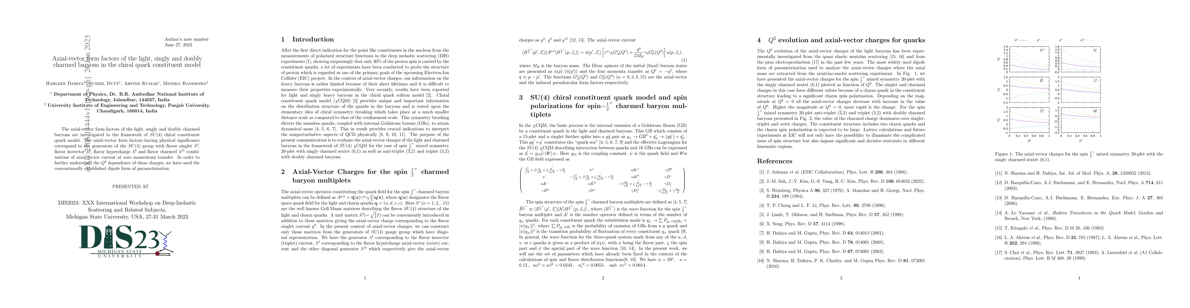 Thumbnail for Axial-vector form factors of the light, singly and doubly charmed
  baryons in the chiral quark constituent model