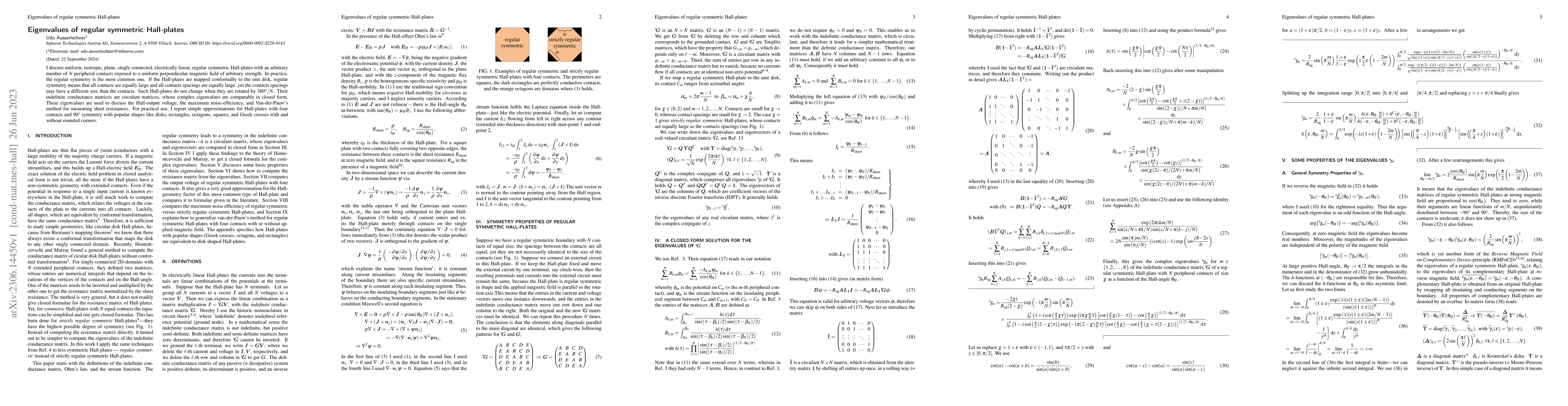 Thumbnail for Eigenvalues of regular symmetric Hall-plates