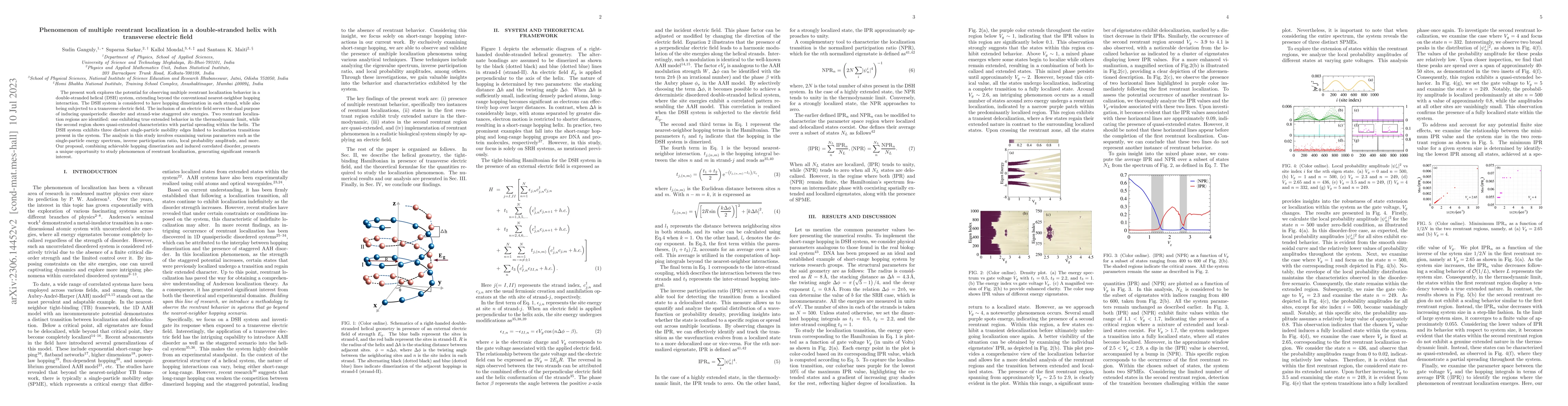 Thumbnail for Phenomenon of multiple reentrant localization in a double-stranded helix
  with transverse electric field