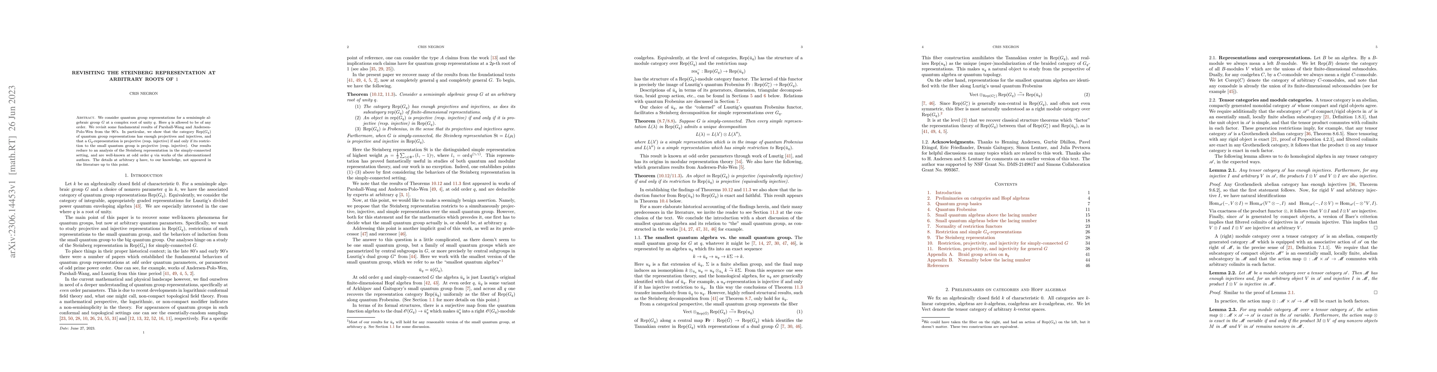 Thumbnail for Revisiting the Steinberg representation at arbitrary roots of 1