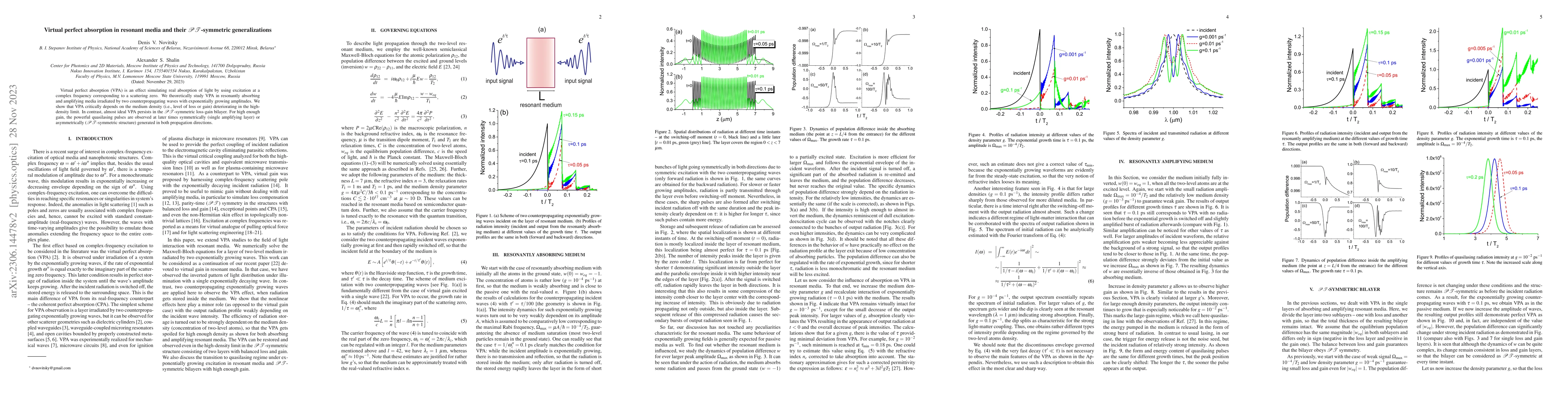 Thumbnail for Virtual perfect absorption in resonant media and their PT-symmetric
  generalizations