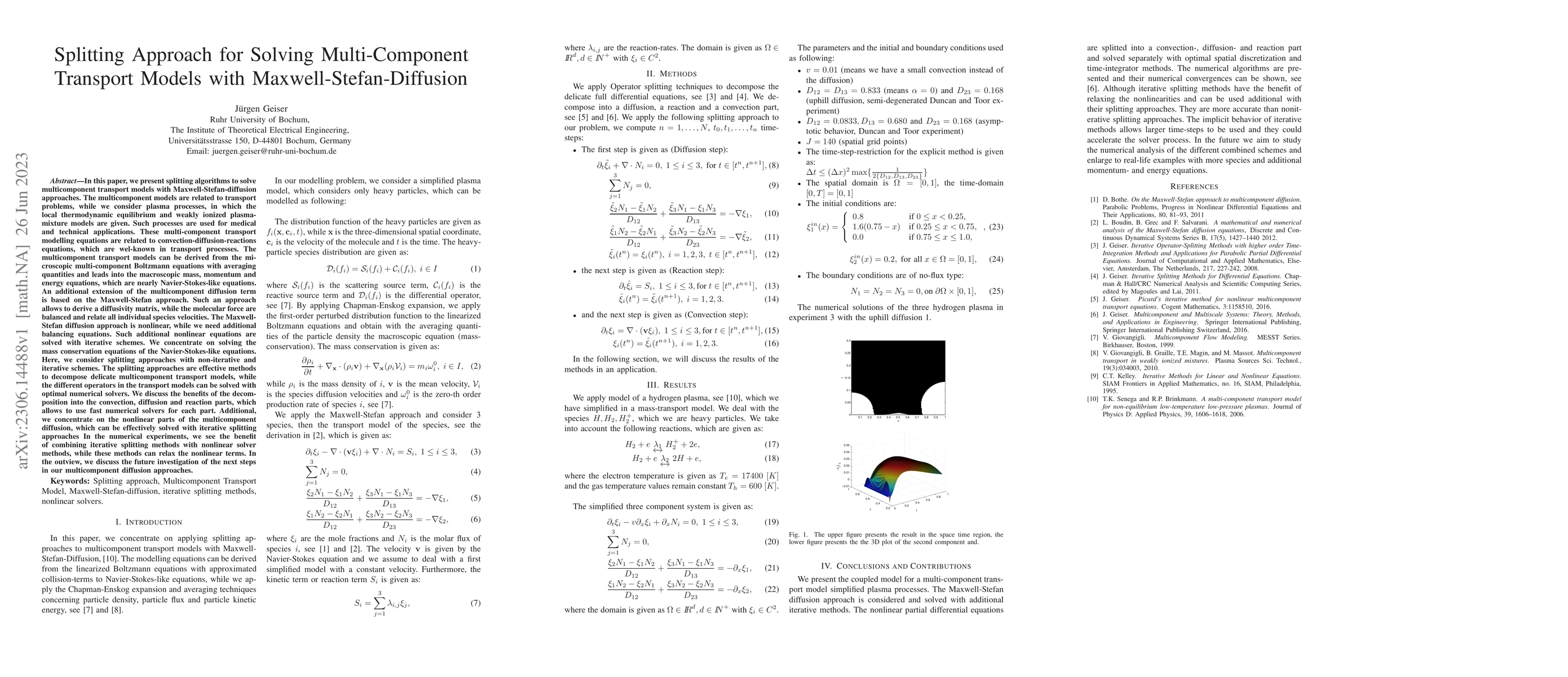 Thumbnail for Splitting Approach for Solving Multi-Component Transport Models with
  Maxwell-Stefan-Diffusion