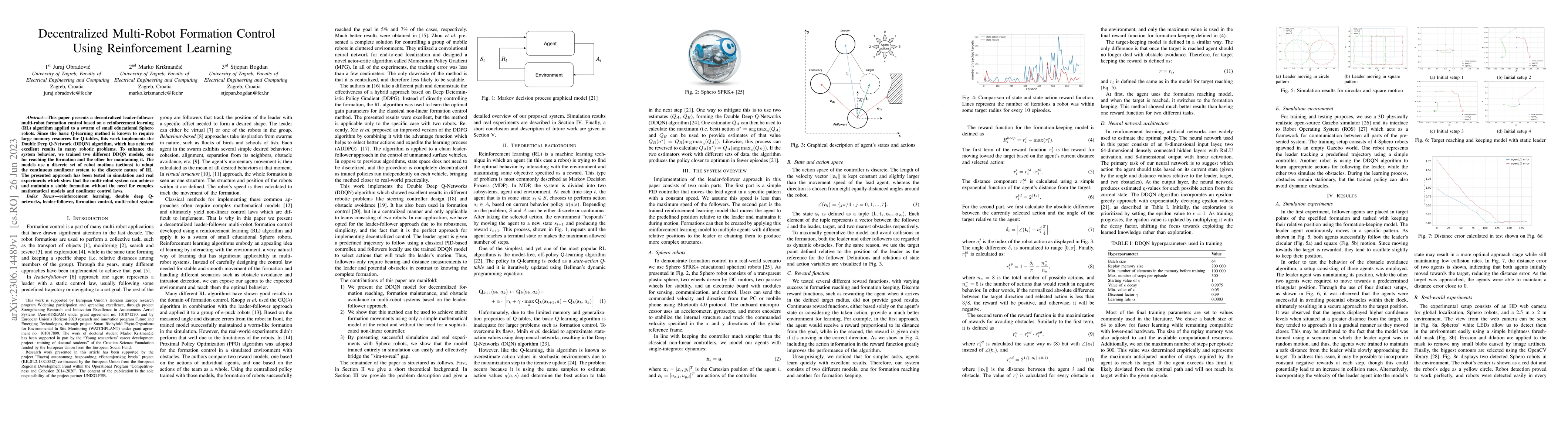 Thumbnail for Decentralized Multi-Robot Formation Control Using Reinforcement Learning