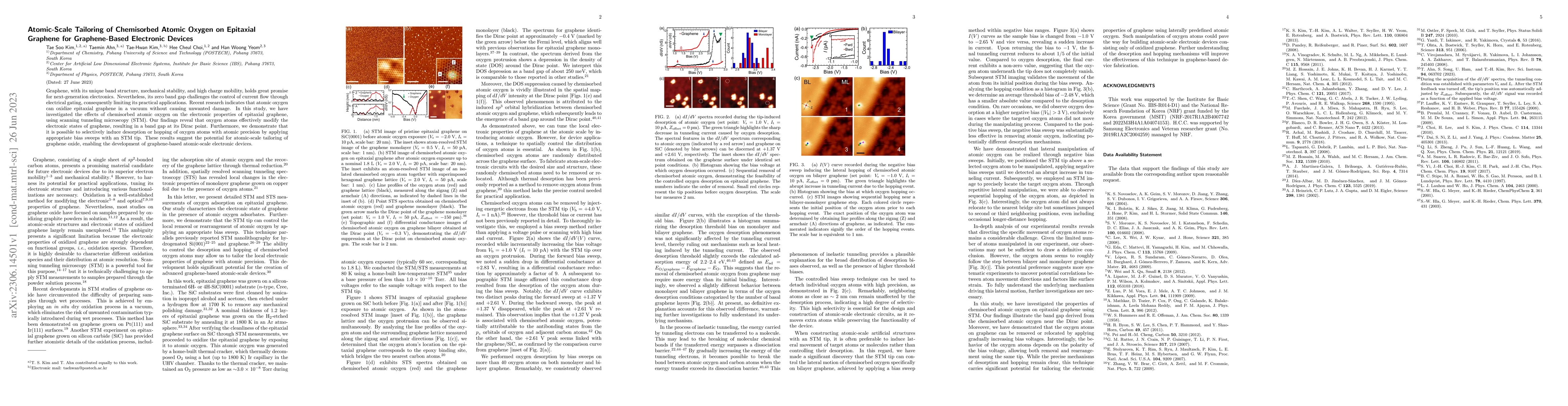 Thumbnail for Atomic-Scale Tailoring of Chemisorbed Atomic Oxygen on Epitaxial
  Graphene for Graphene-Based Electronic Devices