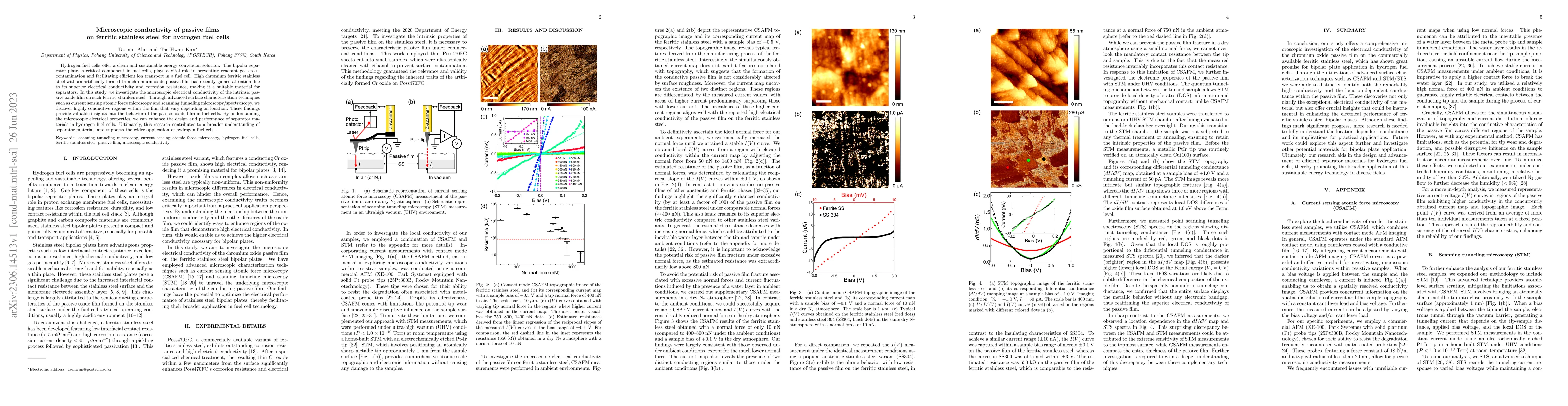 Thumbnail for Microscopic conductivity of passive films on ferritic stainless steel
  for hydrogen fuel cells