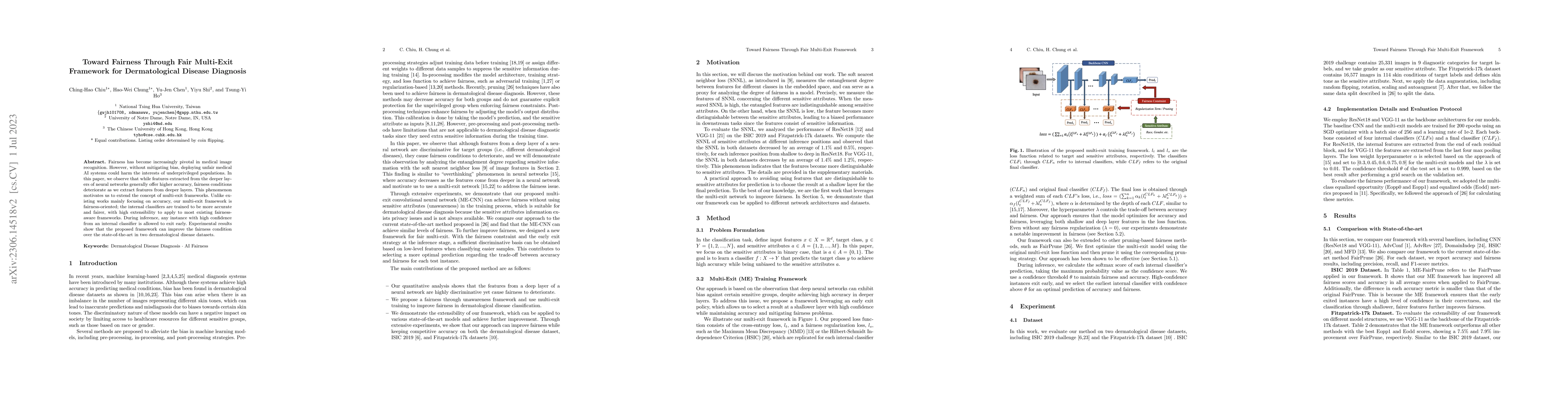 Thumbnail for Toward Fairness Through Fair Multi-Exit Framework for Dermatological
  Disease Diagnosis