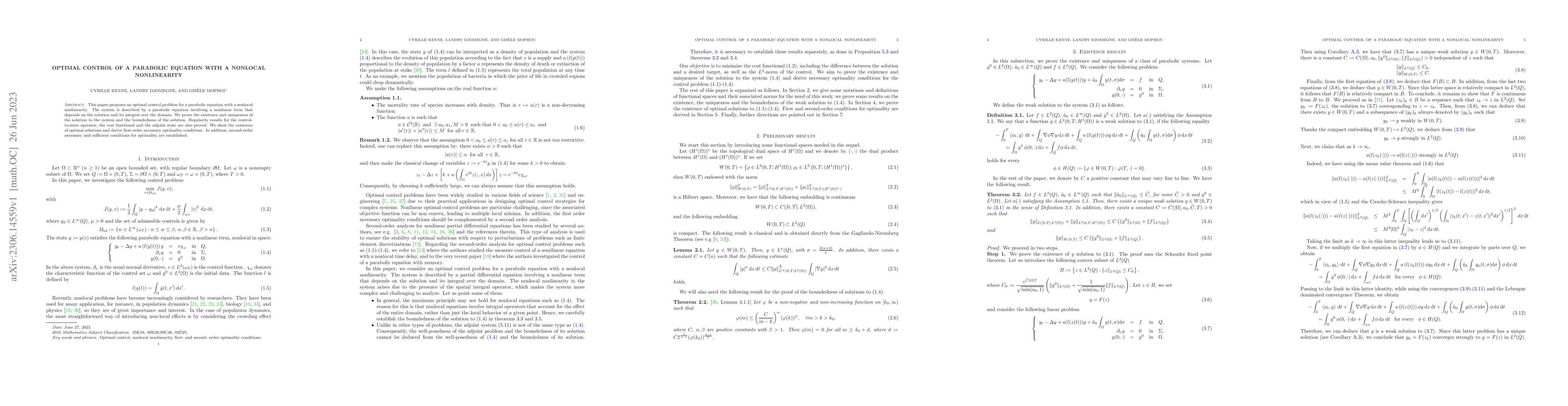 Thumbnail for Optimal control of a parabolic equation with a nonlocal nonlinearity