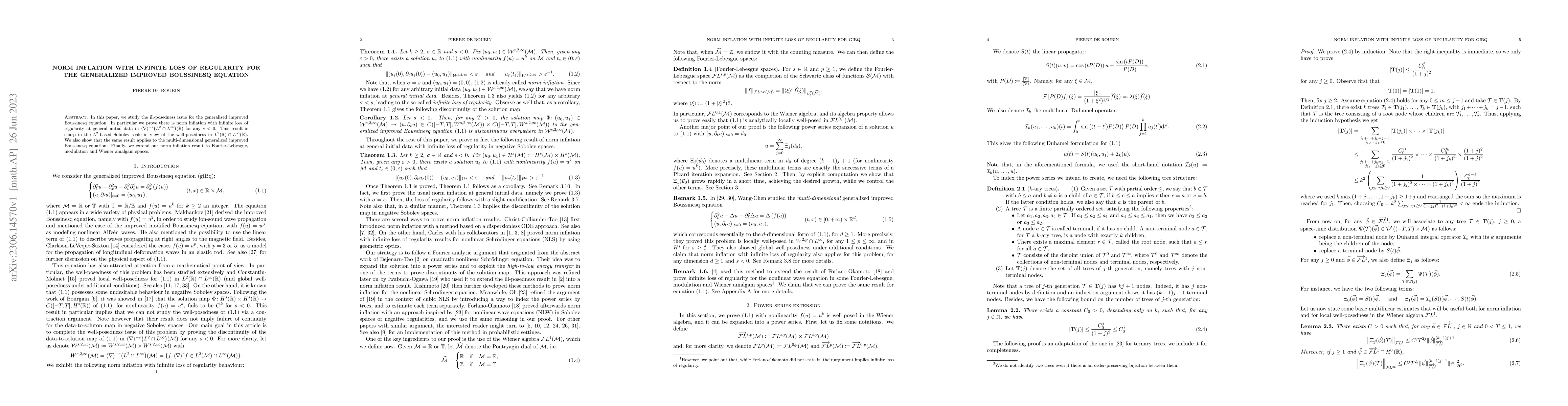 Thumbnail for Norm inflation with infinite loss of regularity for the generalized
  improved Boussinesq equation