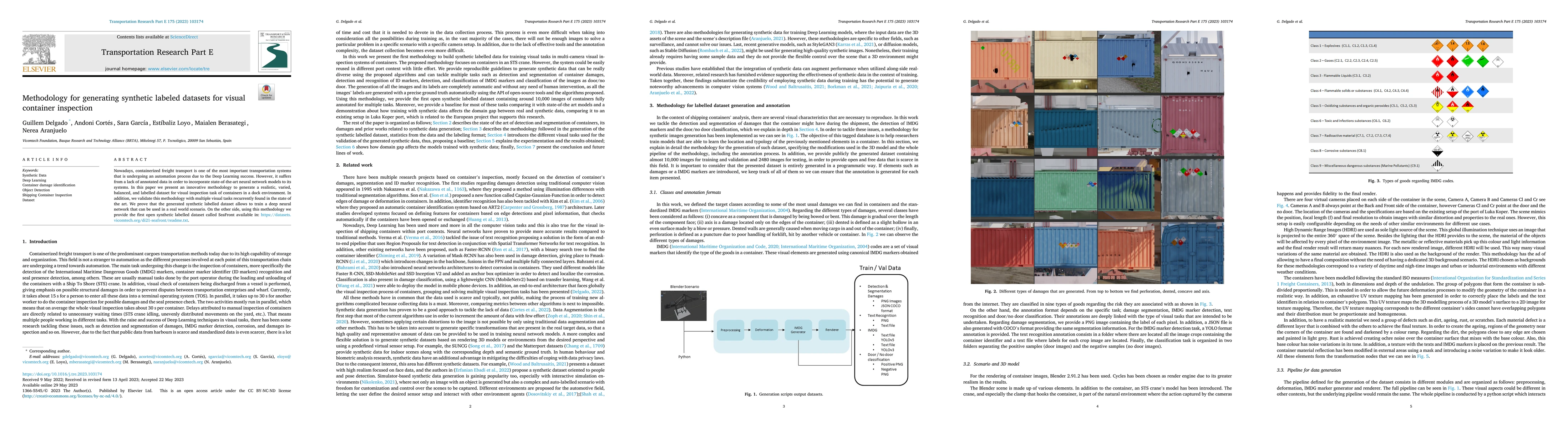 Thumbnail for Methodology for generating synthetic labeled datasets for visual
  container inspection