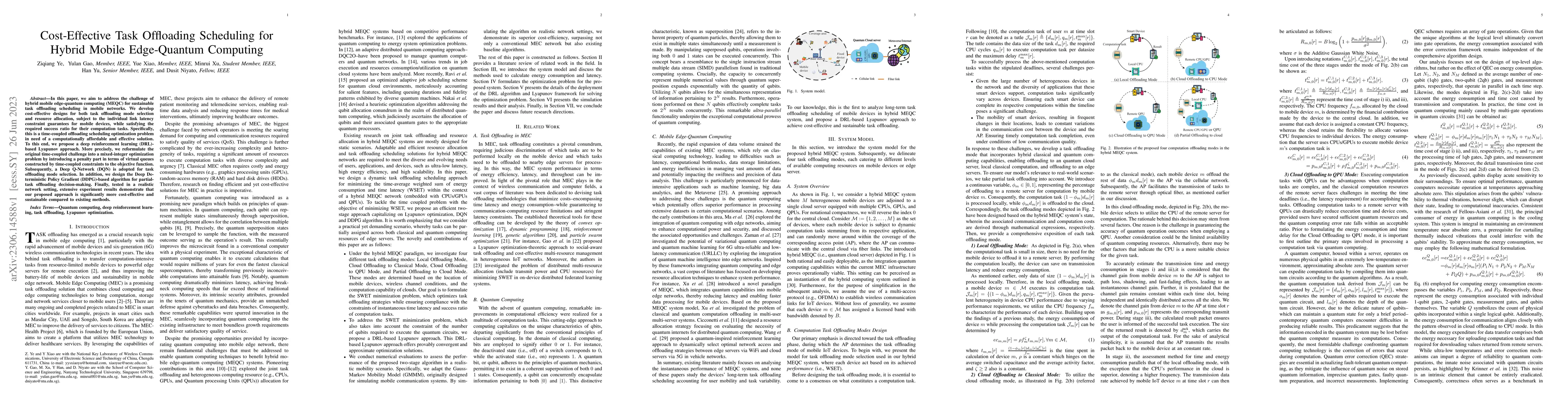 Thumbnail for Cost-Effective Task Offloading Scheduling for Hybrid Mobile Edge-Quantum
  Computing