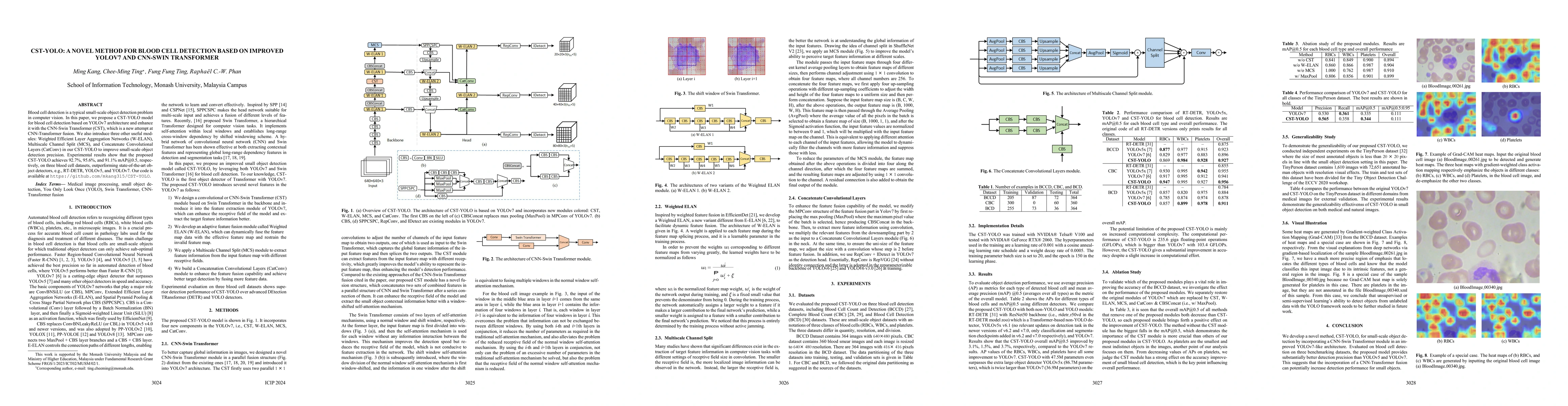 Thumbnail for CST-YOLO: A Novel Method for Blood Cell Detection Based on Improved
  YOLOv7 and CNN-Swin Transformer
