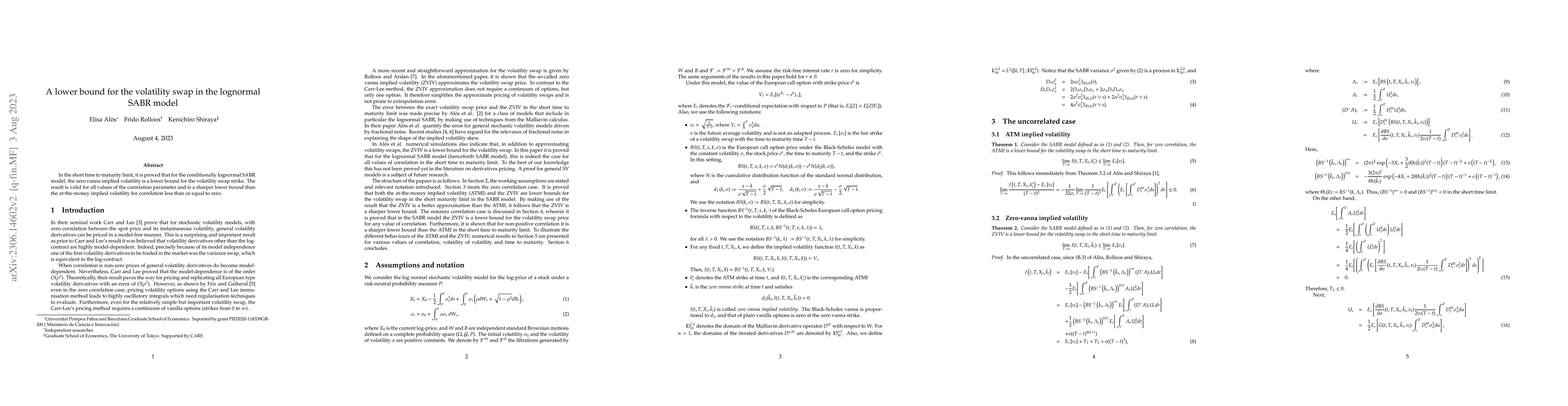 Thumbnail for A lower bound for the volatility swap in the lognormal SABR model