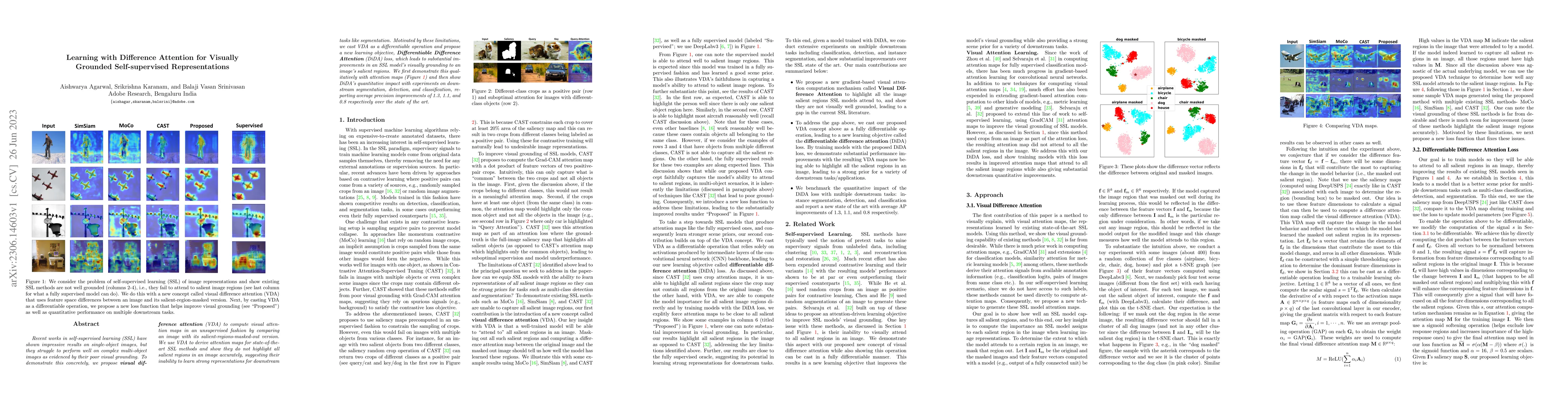 Thumbnail for Learning with Difference Attention for Visually Grounded Self-supervised
  Representations