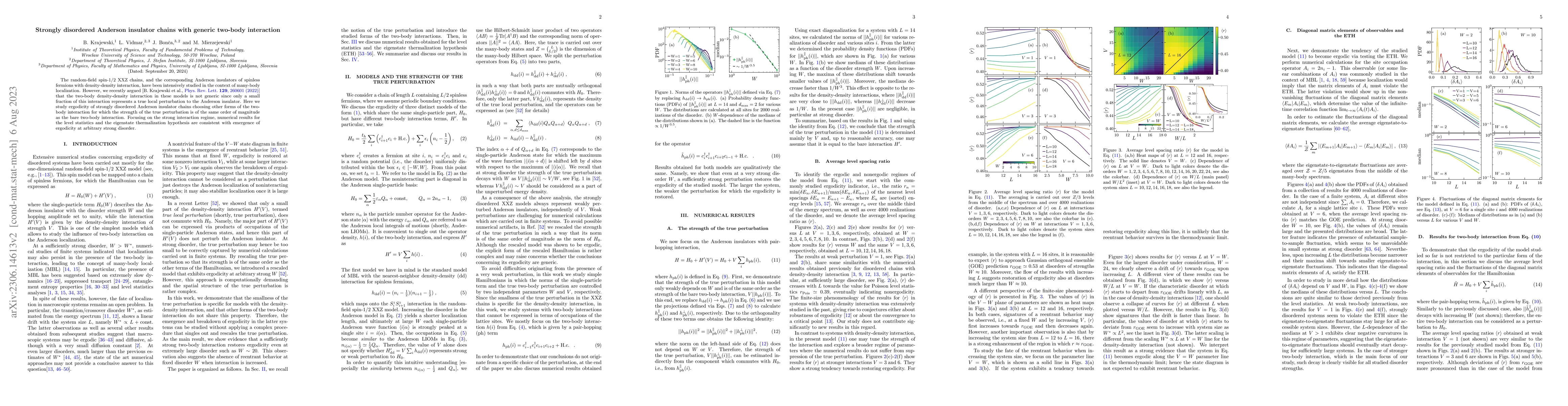 Thumbnail for Strongly disordered Anderson insulator chains with generic two-body
  interaction